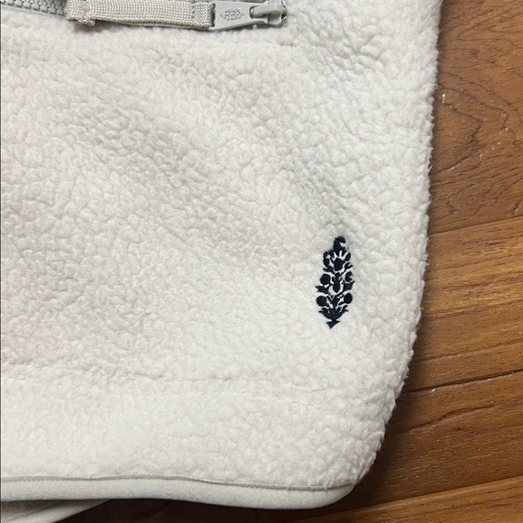 Free People Movement Ivory Sherpa Fleece Jacket with Zip Pockets - Picture 3 of 7